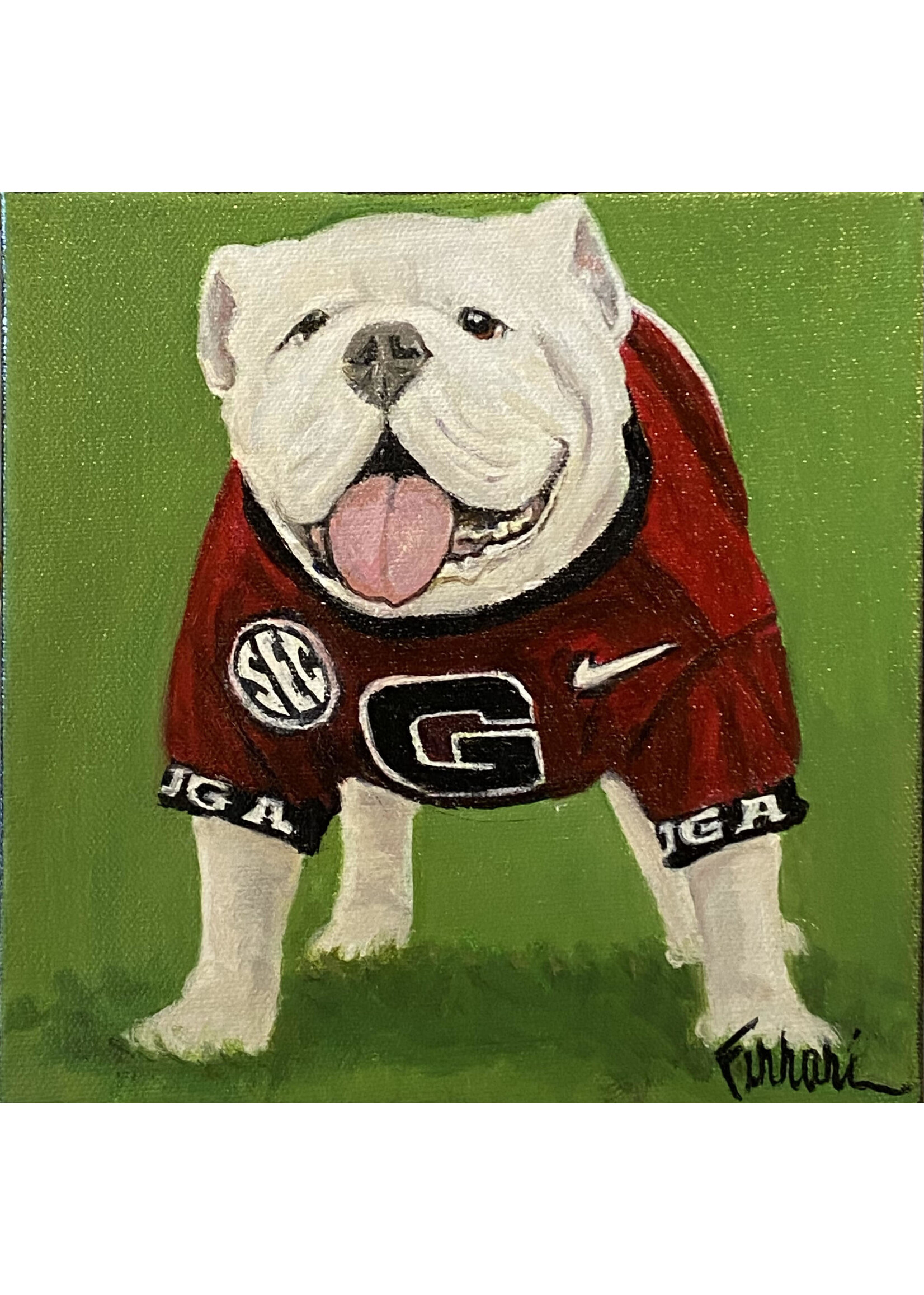 Carolyn Ferrari "Bulldog Full Body " 8 x 8