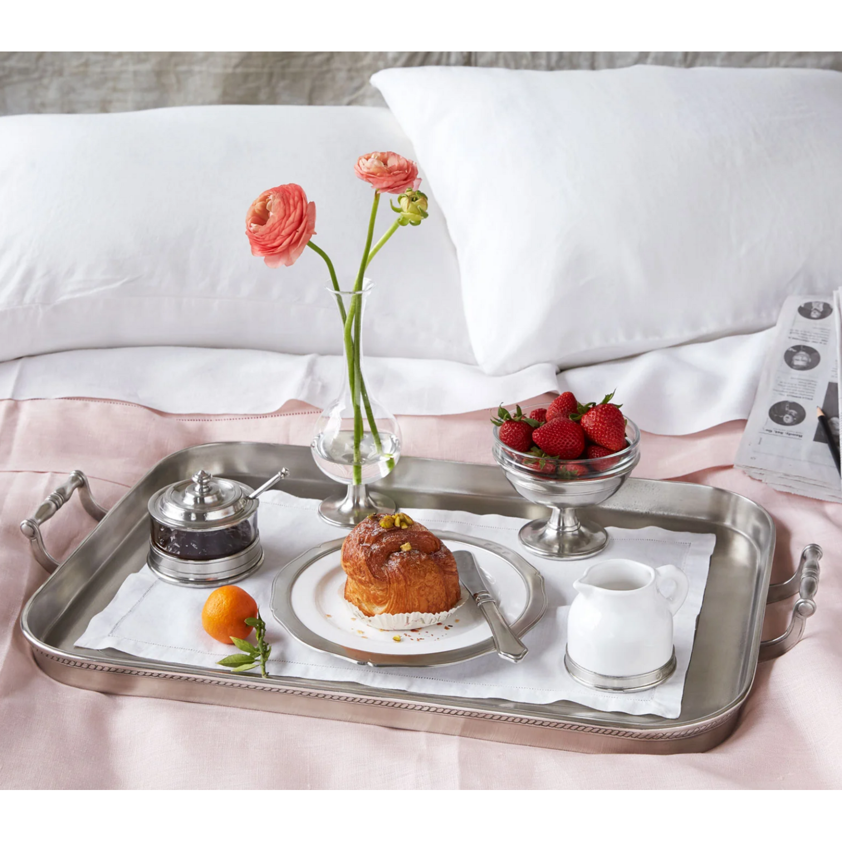 Match Pewter Footed Glass Vase