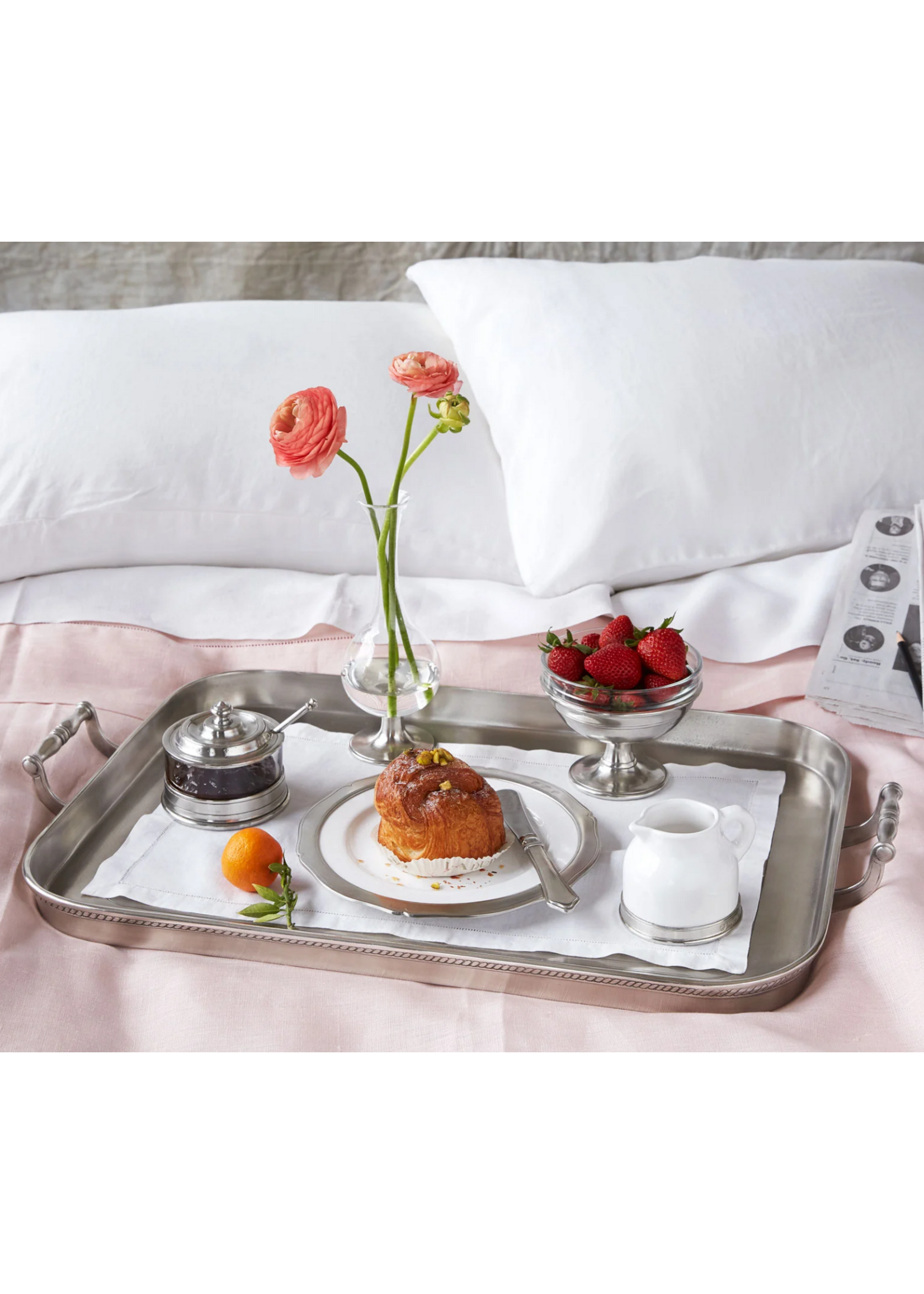 Match Pewter Footed Glass Vase