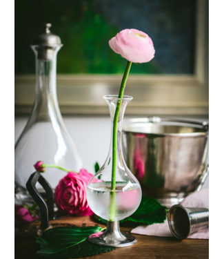 Match Match Pewter Footed Glass Vase