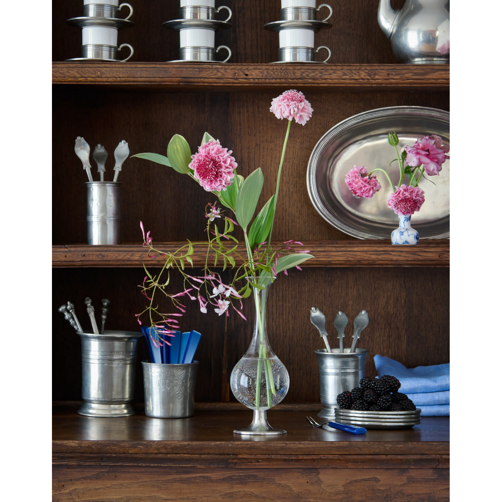 Match Pewter Footed Glass Vase