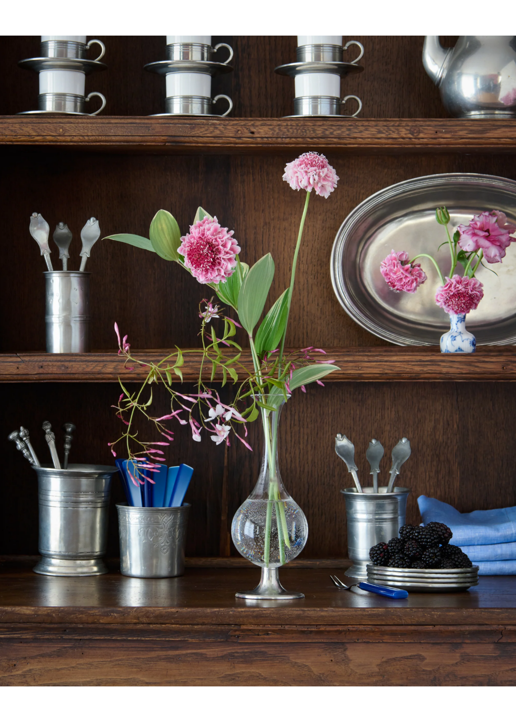 Match Pewter Footed Glass Vase