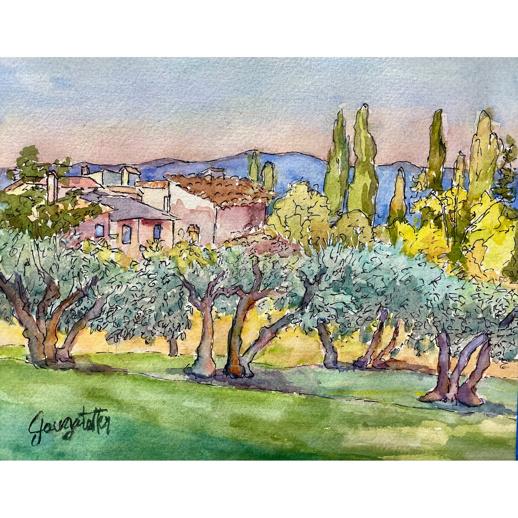 (SOLD) Tuscan Olive Orchard