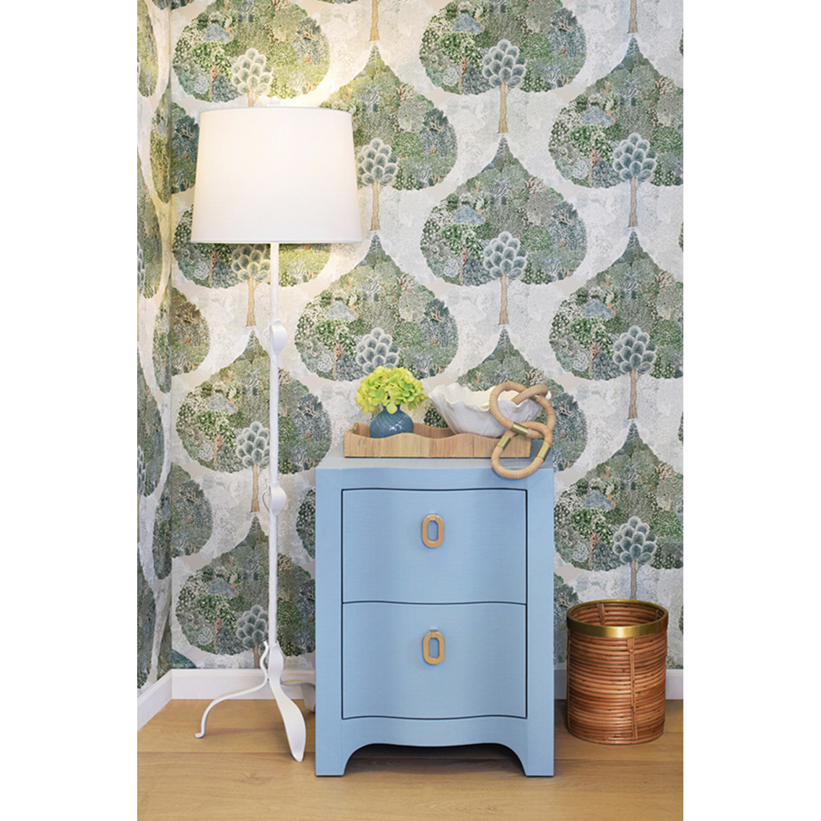 Worlds Away Helena Curved Side Table