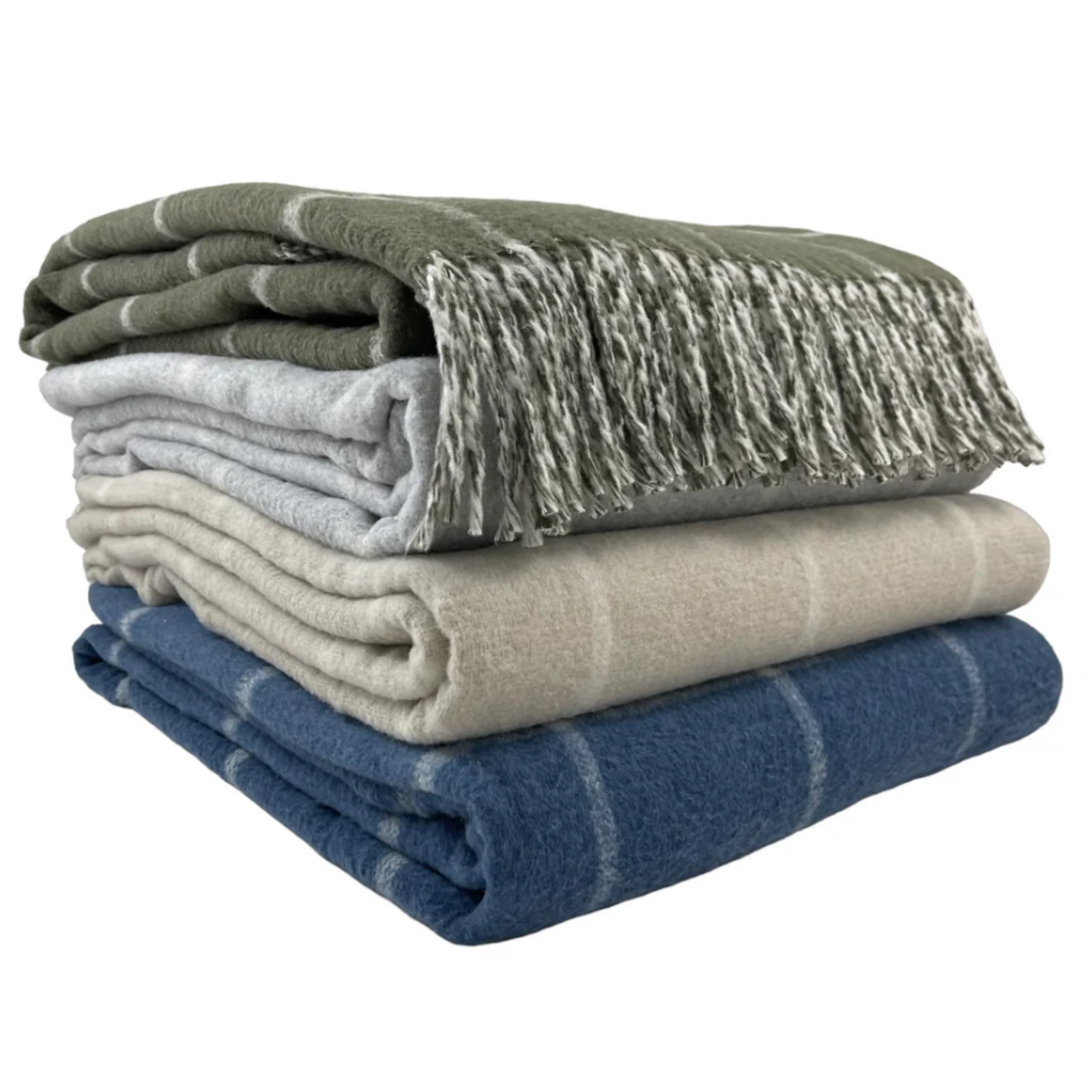 Sand Double Face Windowpane Throw