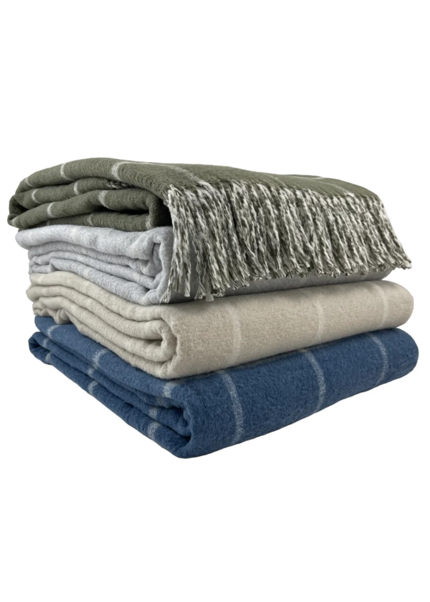 Sand Double Face Windowpane Throw