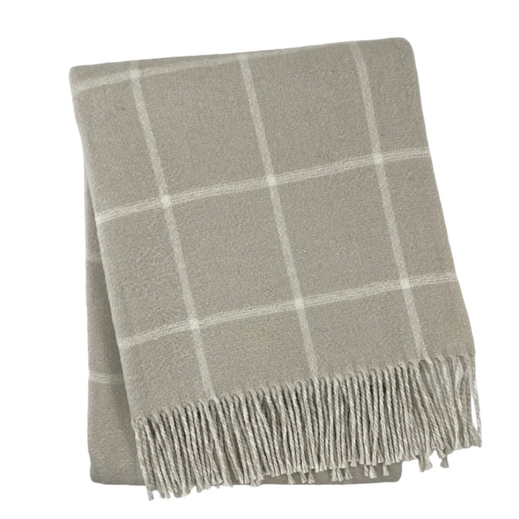 Sand Double Face Windowpane Throw