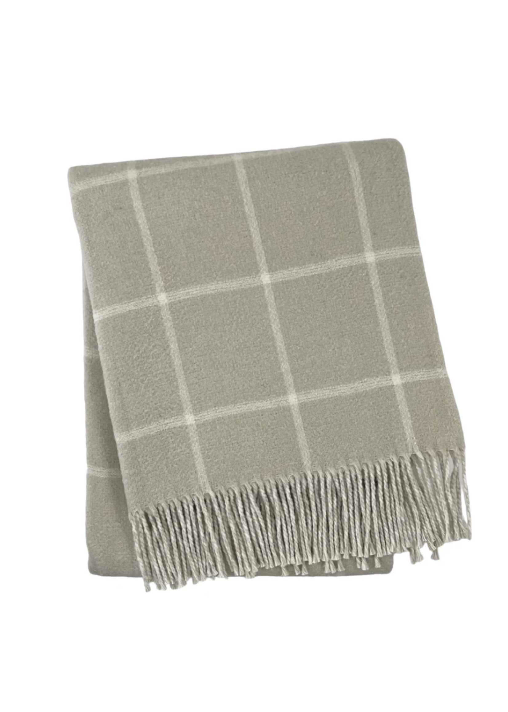 Sand Double Face Windowpane Throw