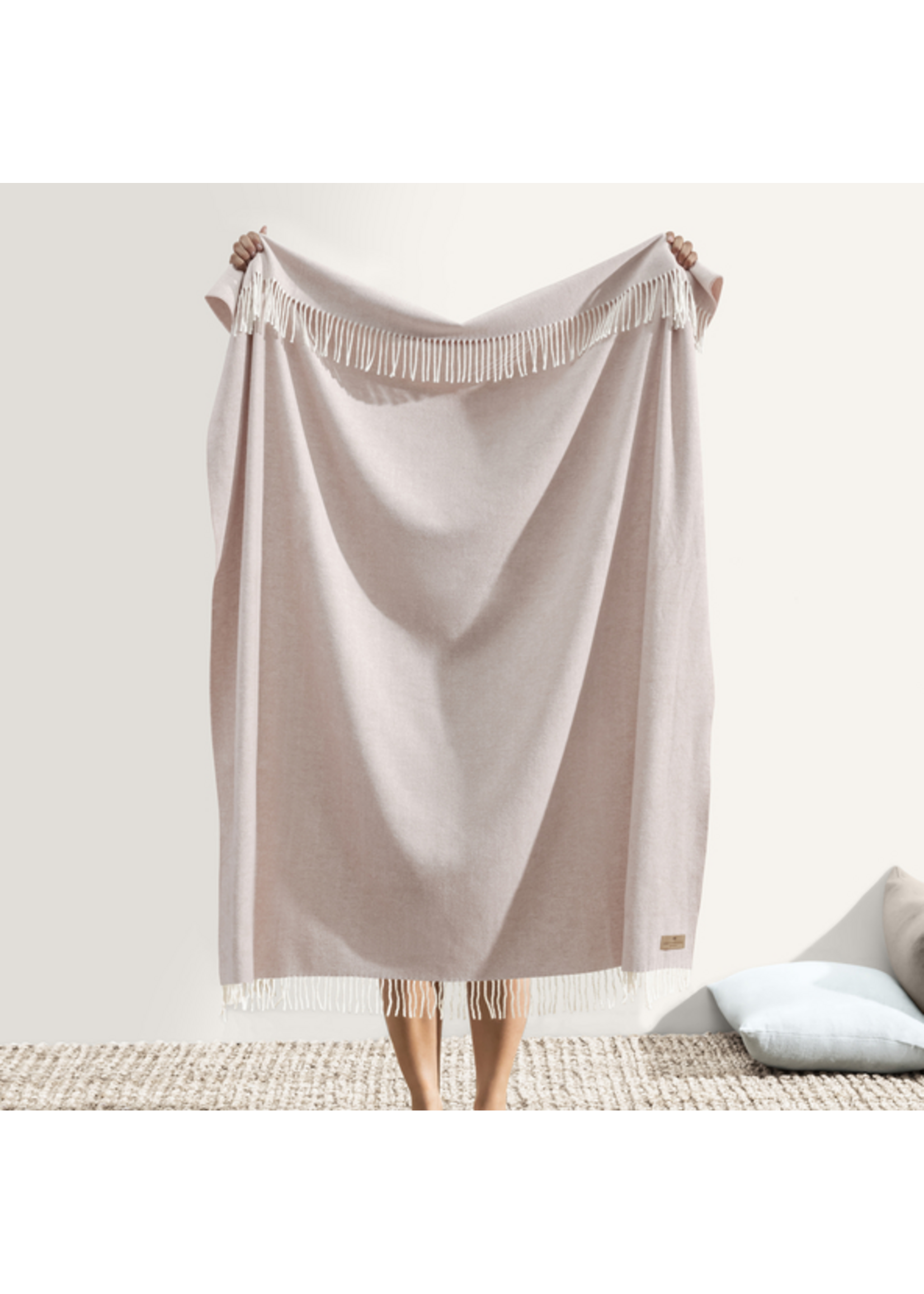 Rose Quartz Italian Herringbone Throw