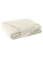 Cream Brushed Mohair Throw