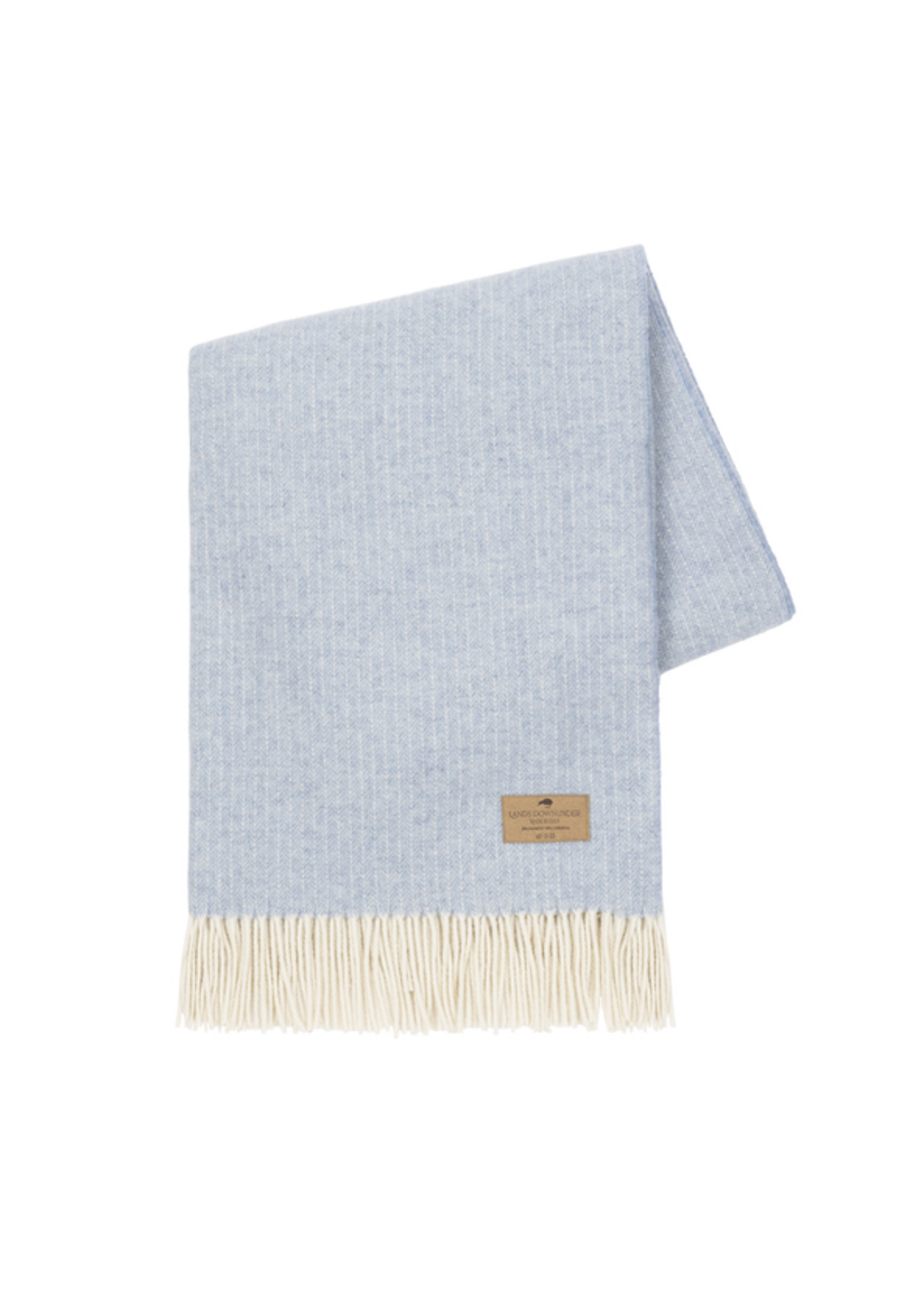 Sky Blue Pinstripe Cashmere Throw