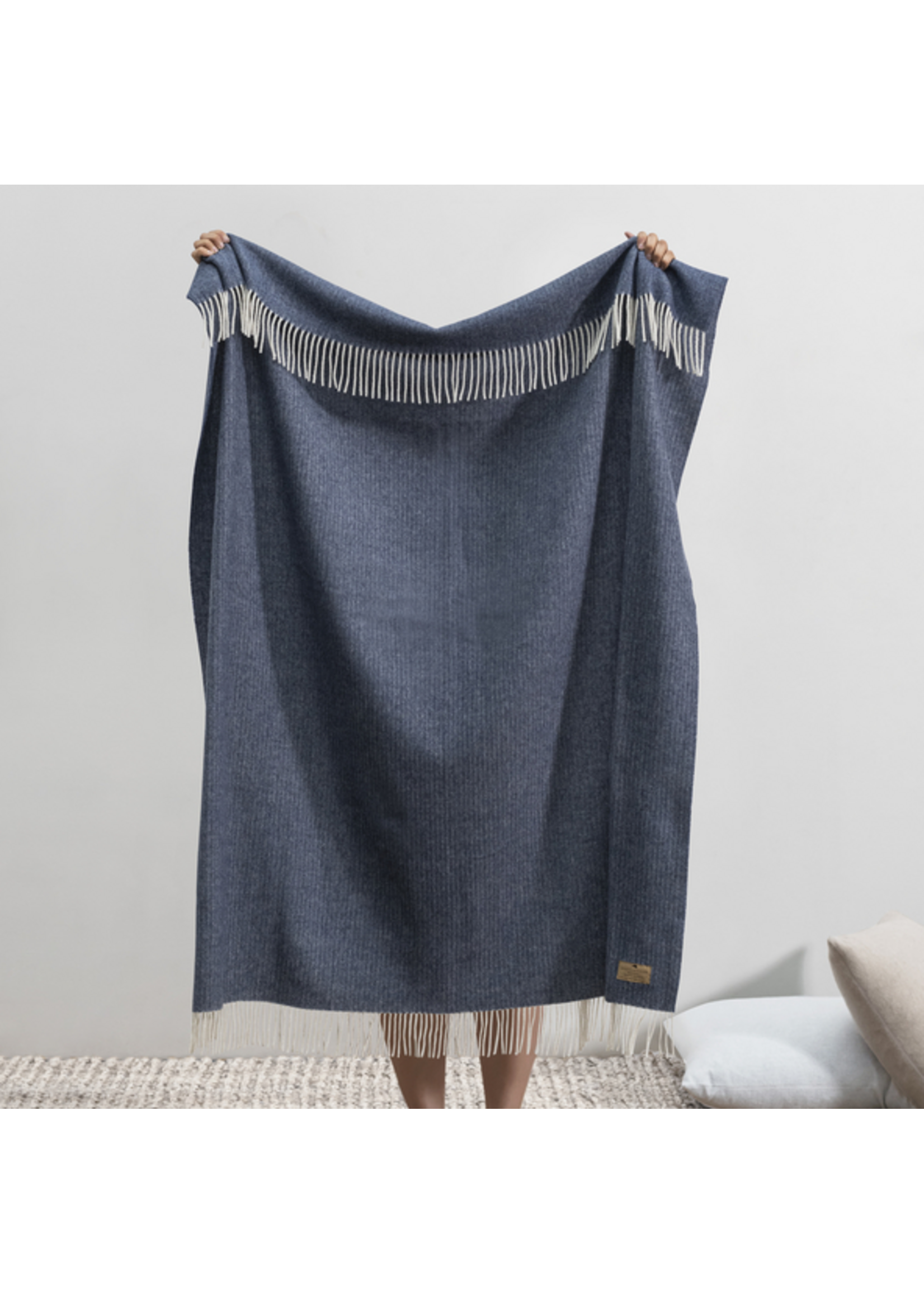 Pacific Pinstripe Cashmere Throw