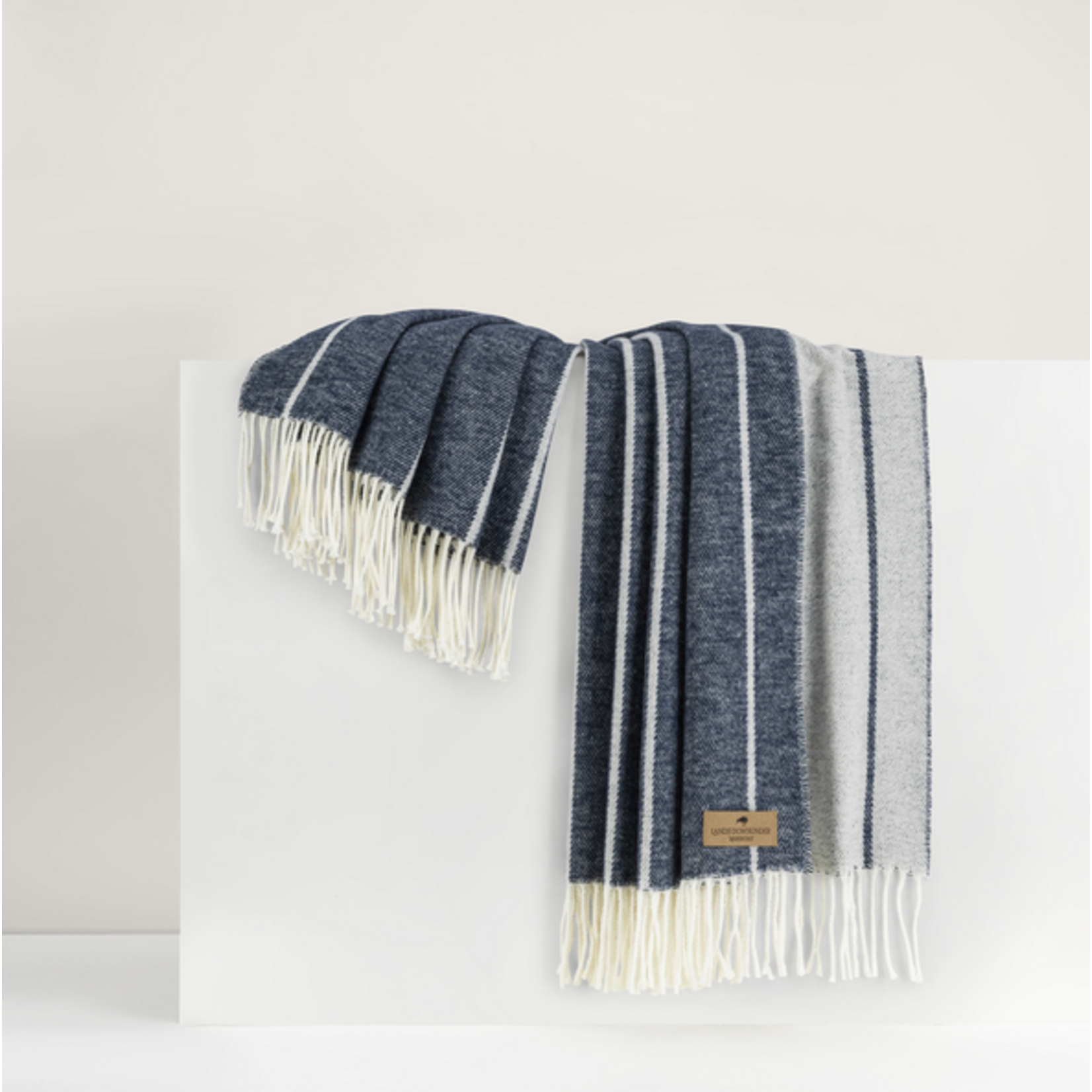 Navy Fiji Stripe Throw