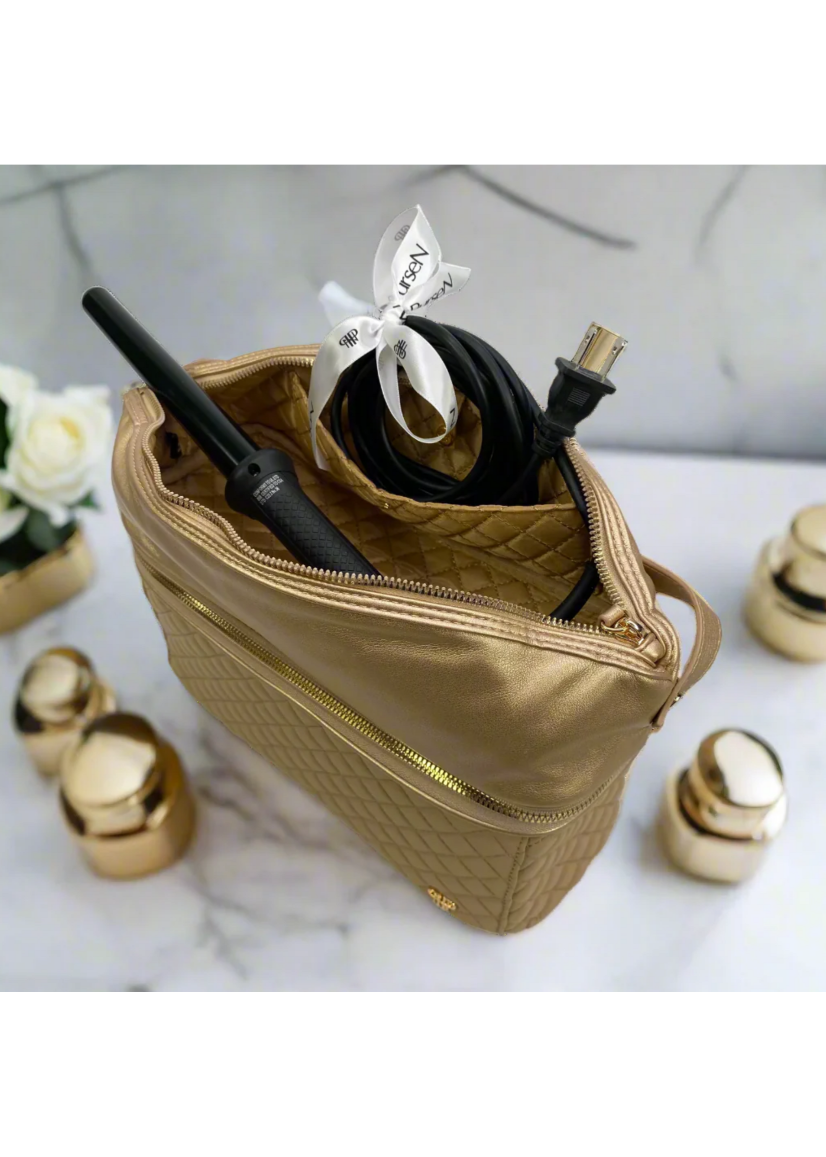 Pursen Stylist  Travel Bag Gold Luster