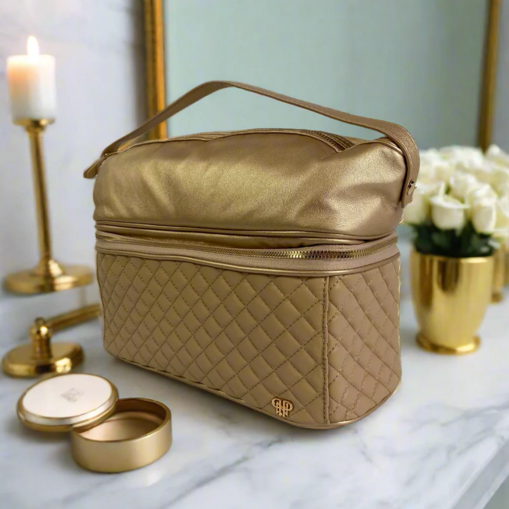 Pursen Stylist  Travel Bag Gold Luster
