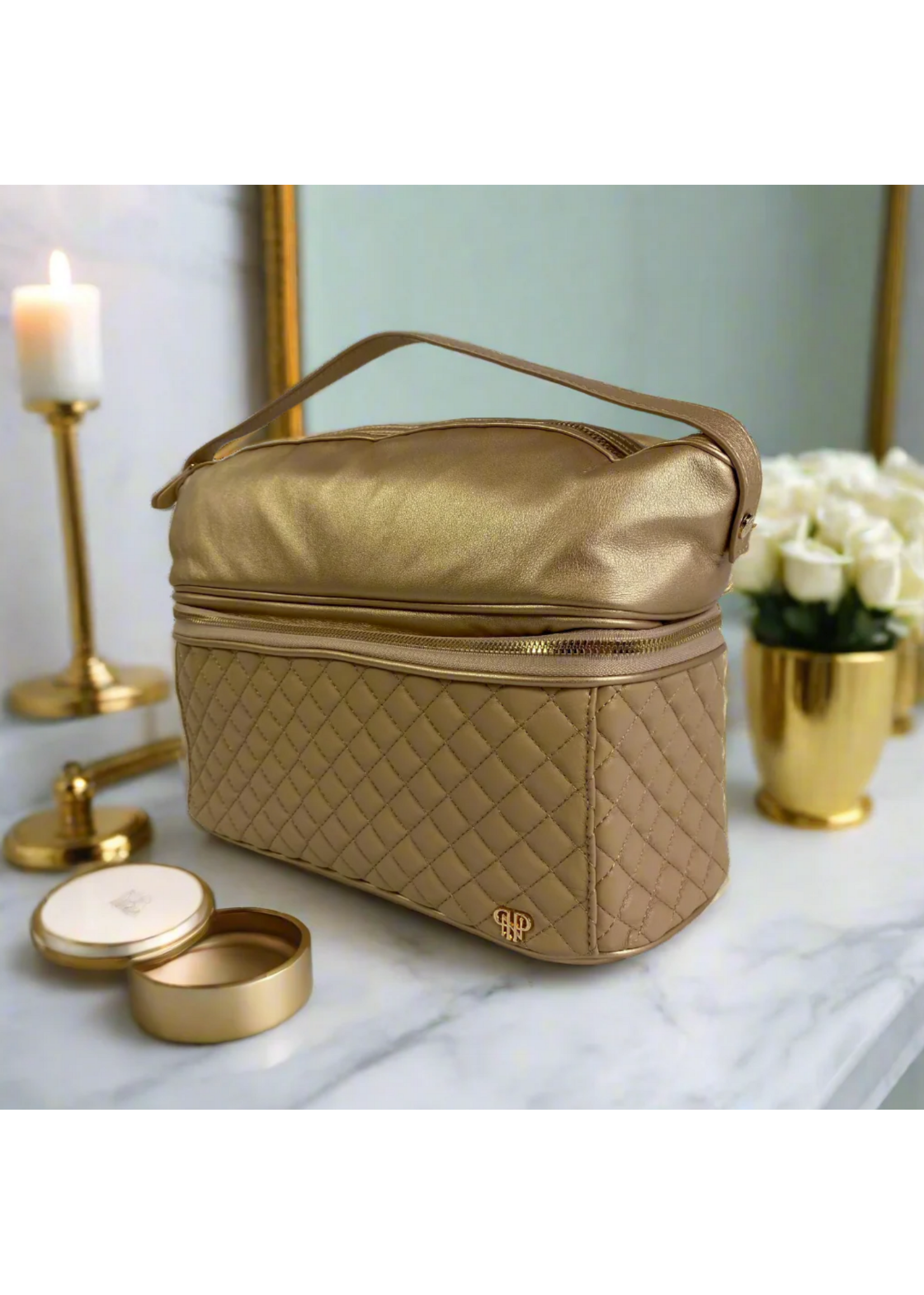 Pursen Stylist  Travel Bag Gold Luster