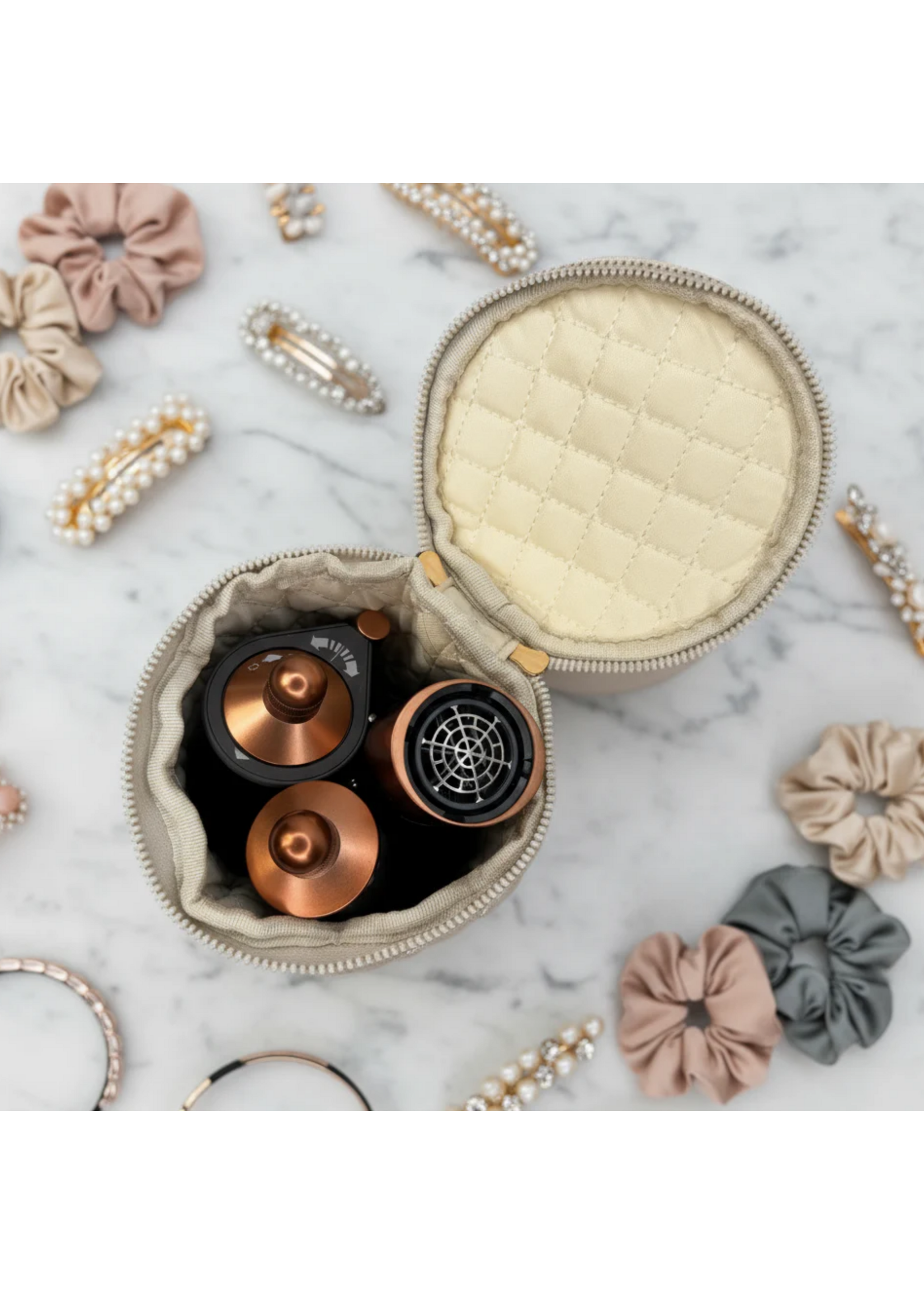 Pursen Hot Tool Holder Pearl Quilted