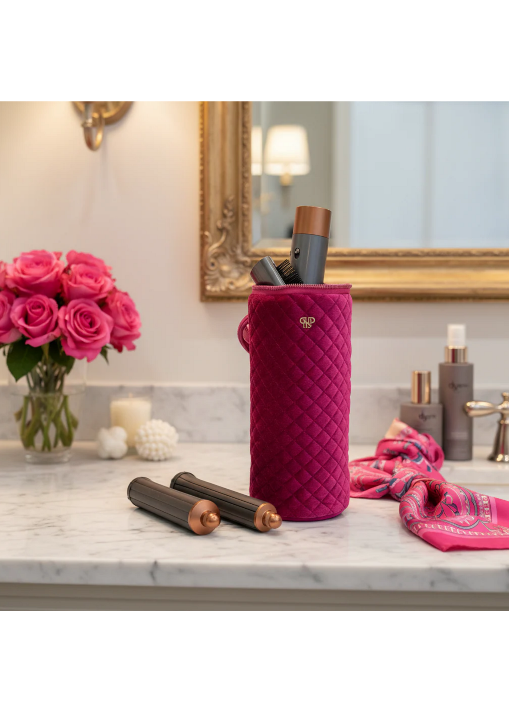 Hot Tool Holder Fuchsia Velvet