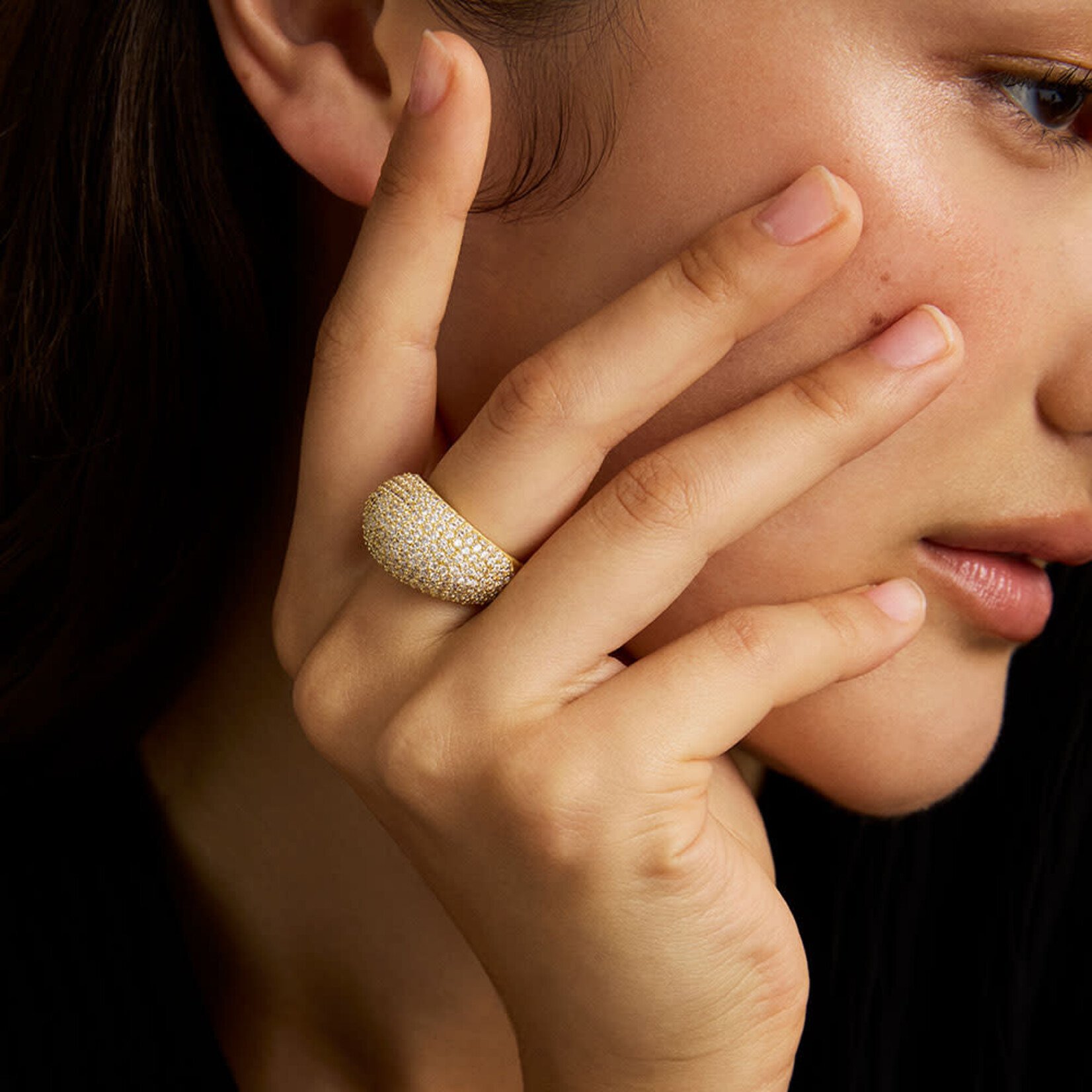 Margaux Pave Ring Gold