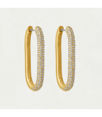 Dean Davidson Juliette Pave Hinged Hoop Gold