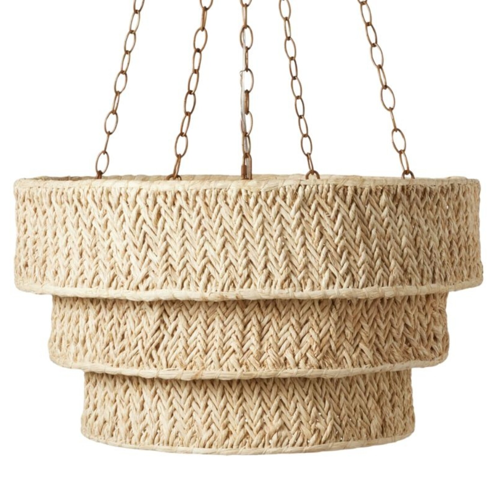 Natural Raffia Chandelier