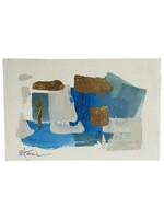 Small Abstract Blues/White