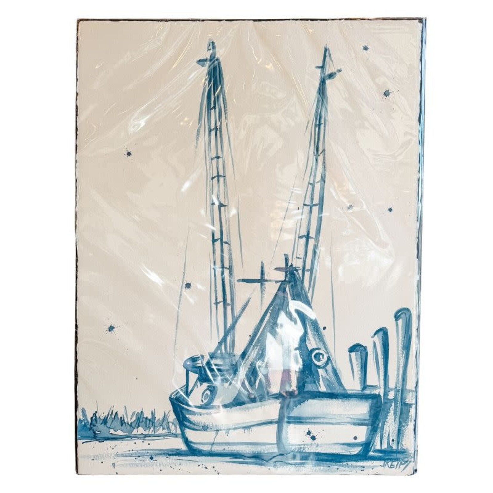 Jennifer Keim "Gone Shrimpin II" 22" x 30"