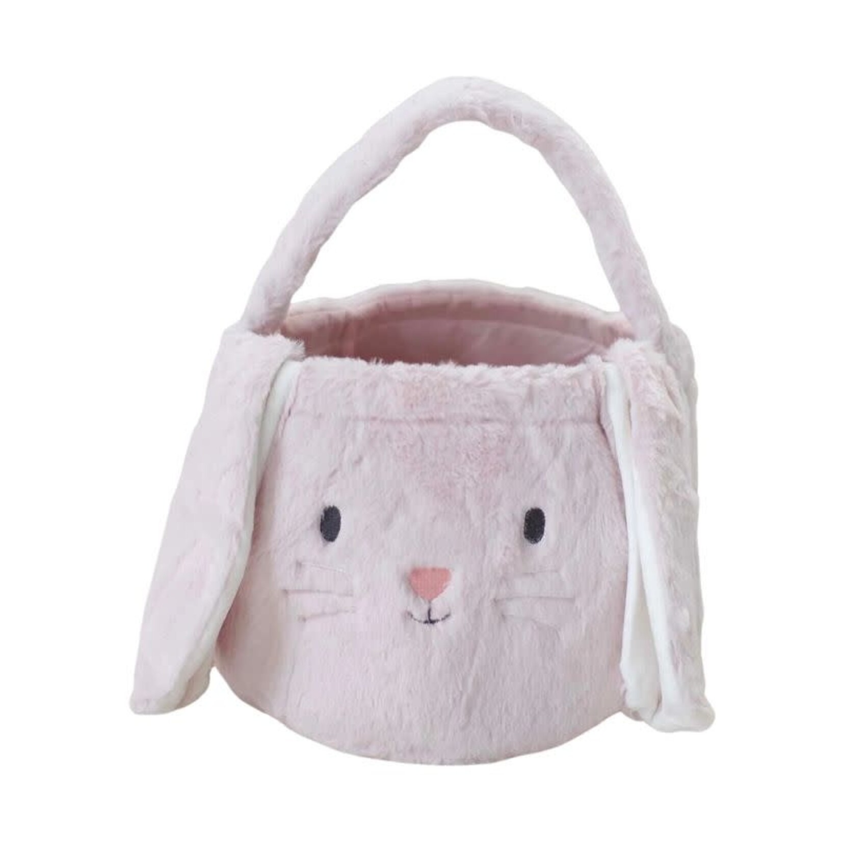 Fluffy Bunny Basket Pink