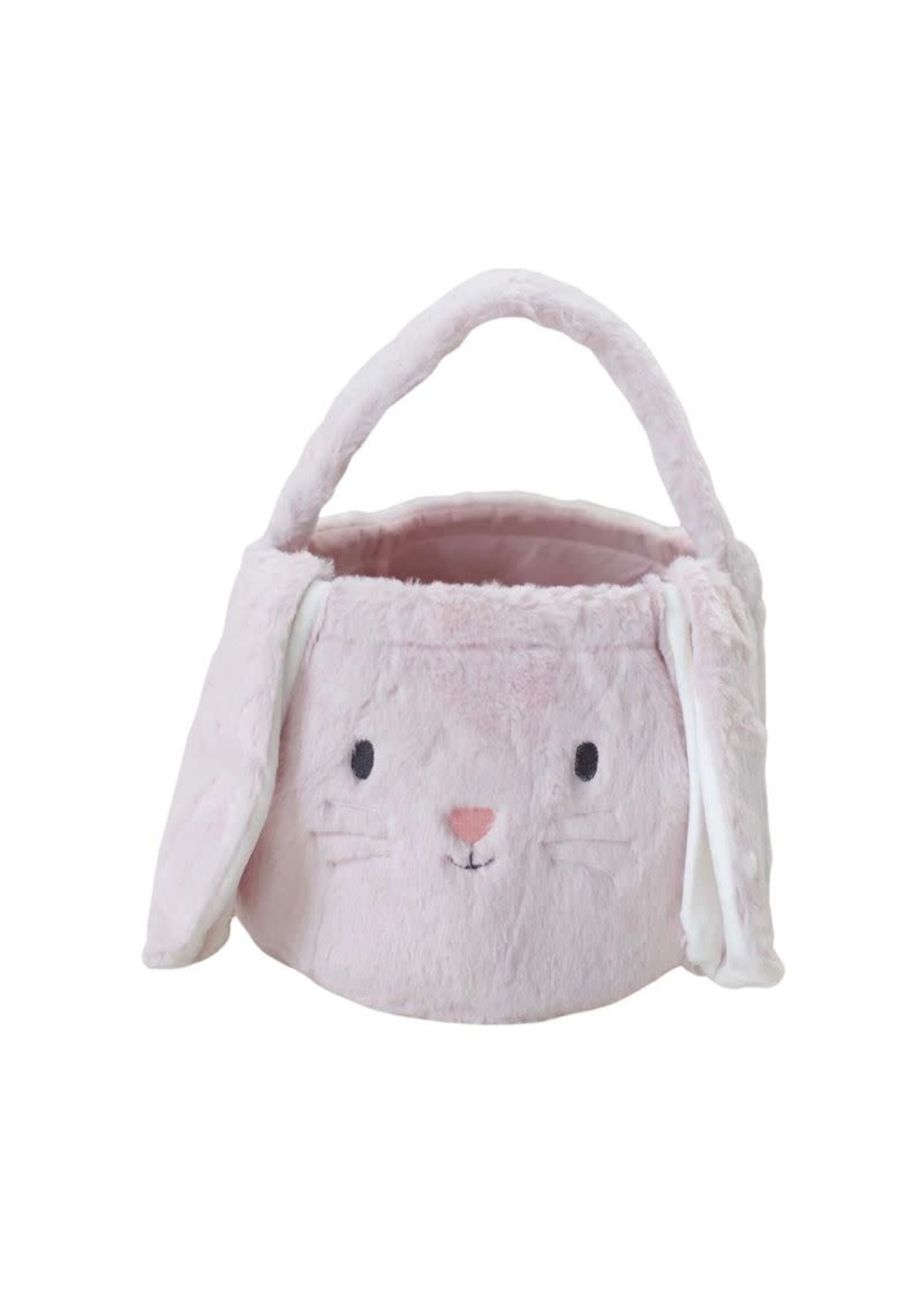 Fluffy Bunny Basket Pink