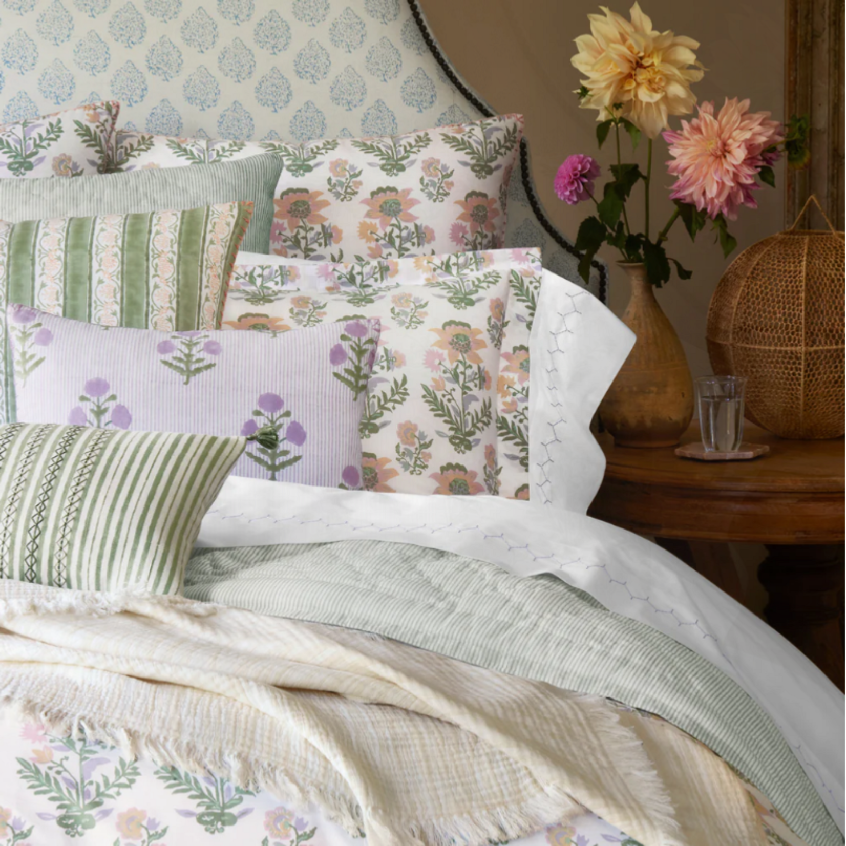 John Robshaw John Robshaw Nandi Sage Coverlet Full/Queen