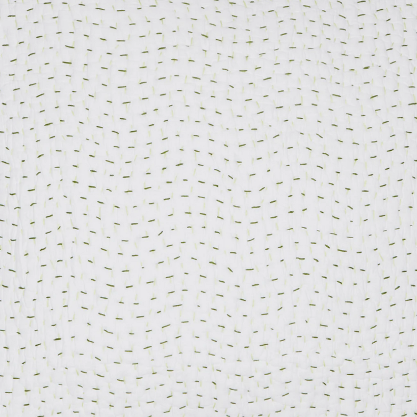 John Robshaw John Robshaw Organic Hand Stitched Moss Quilt Full/Queen