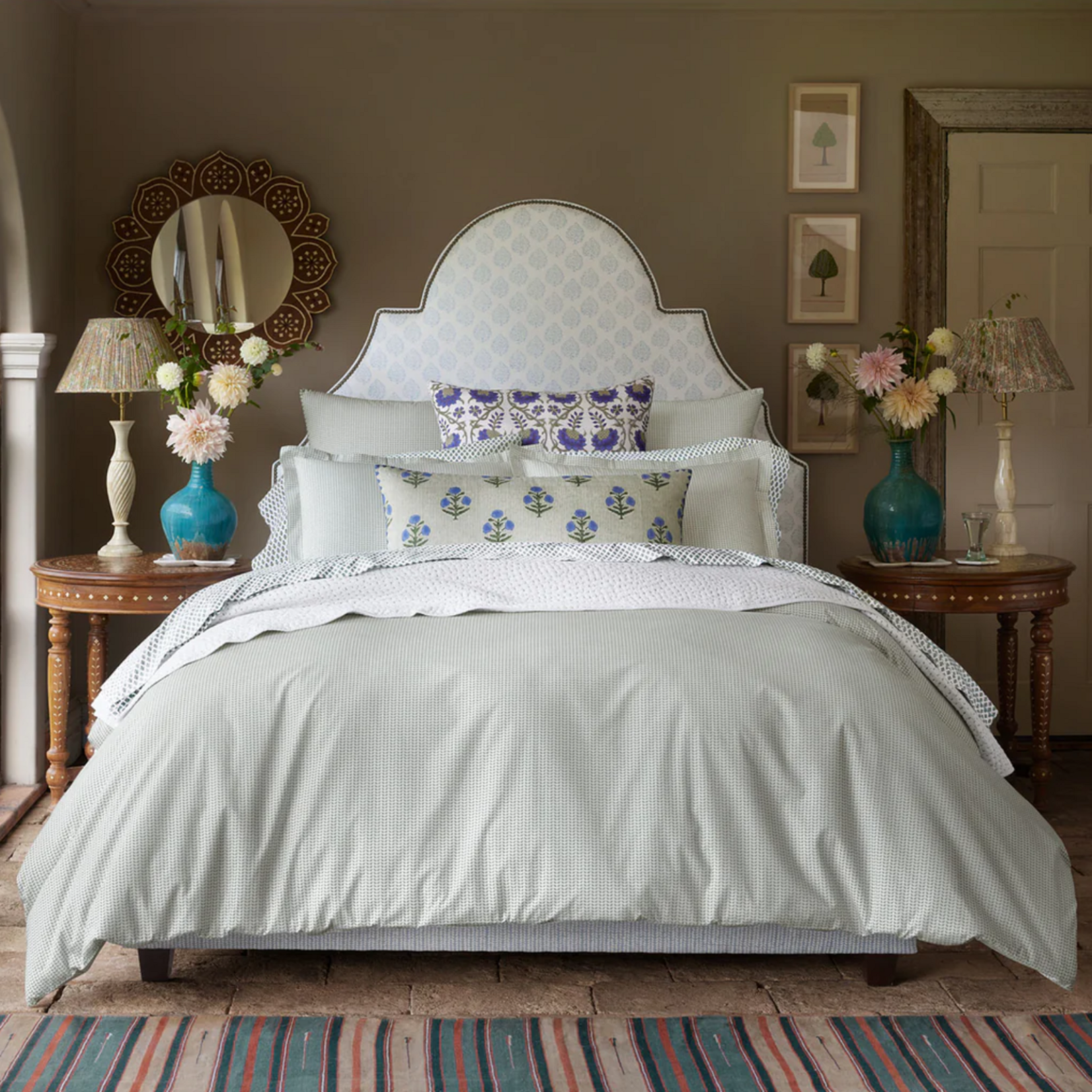 John Robshaw John  Robshaw Cinde Sage Organic Duvet Full/Queen