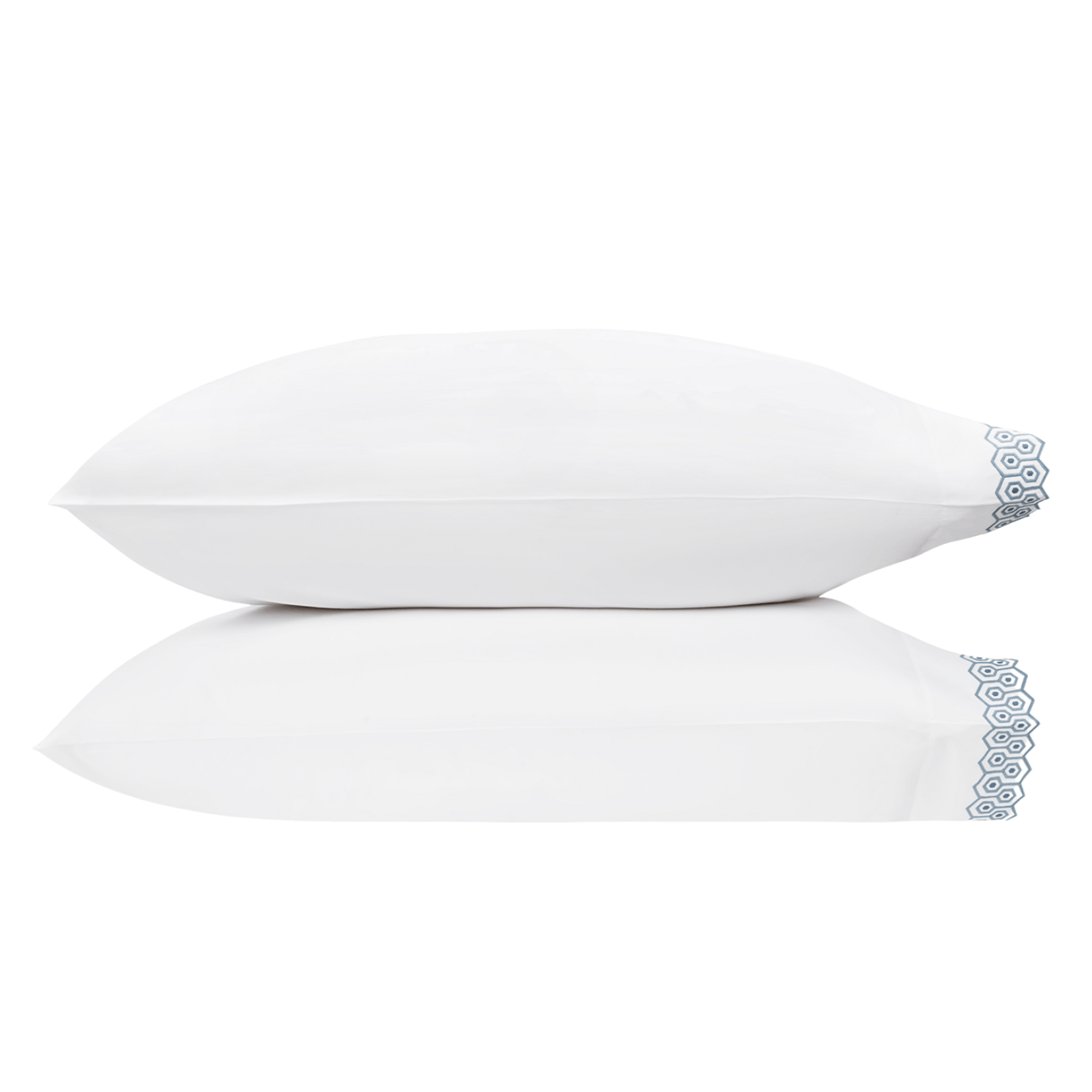 Matouk Matouk Felix Standard Pillowcase Pair Hazy Blue