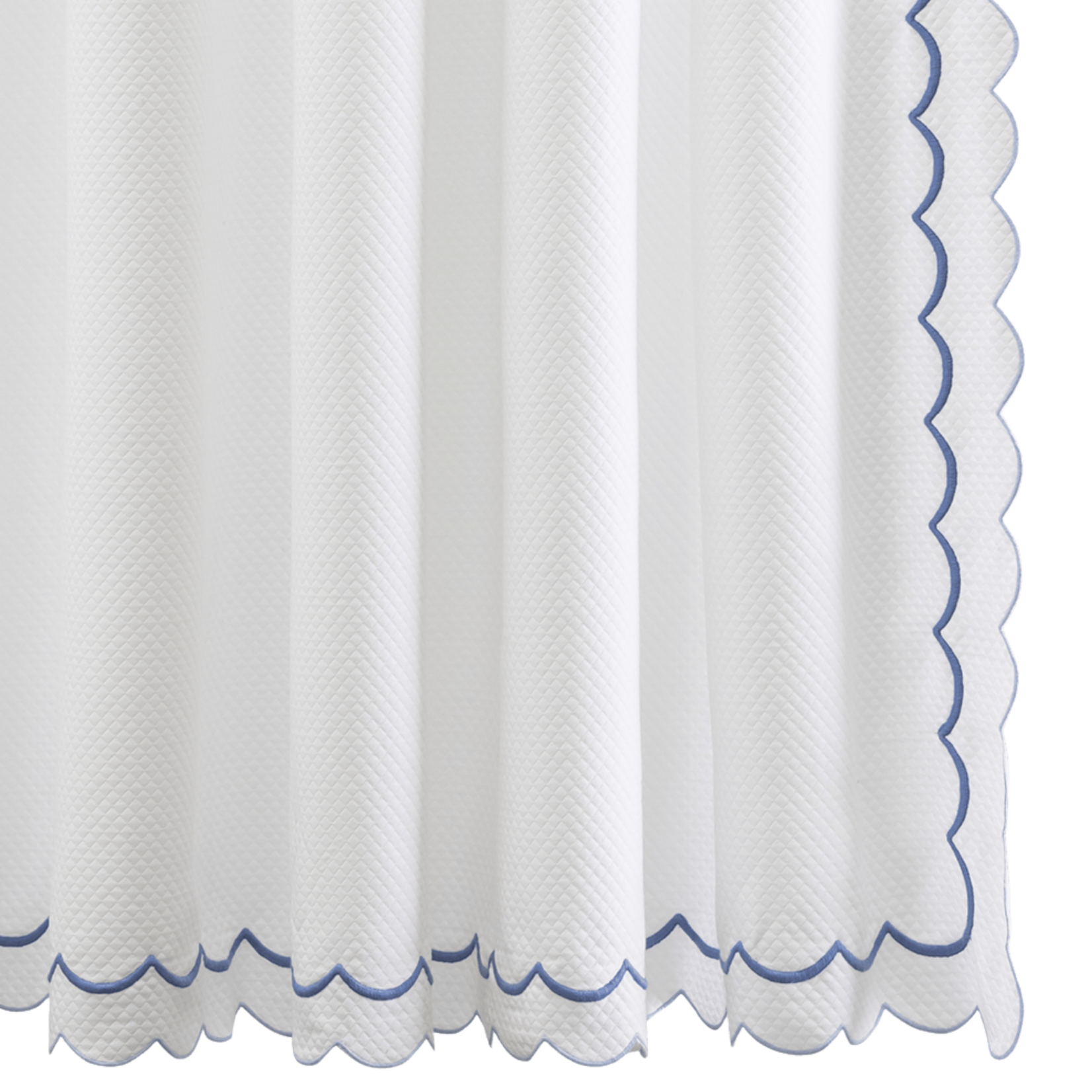 Matouk Matouk India Pique Shower Curtain Hazy Blue
