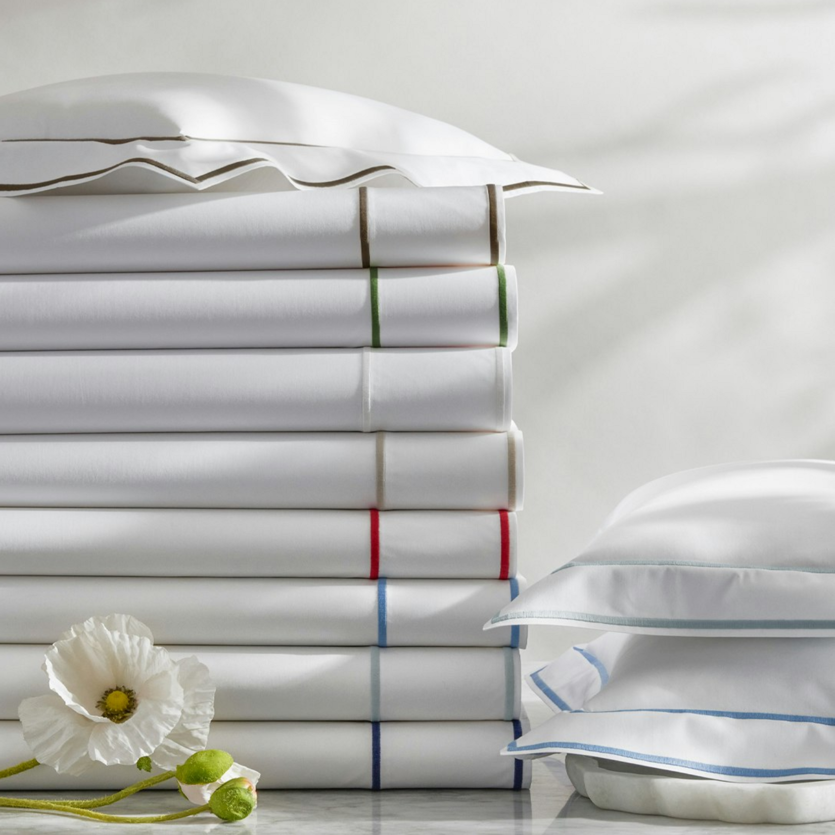 Matouk Matouk Ansonia King Pillowcase Pair White