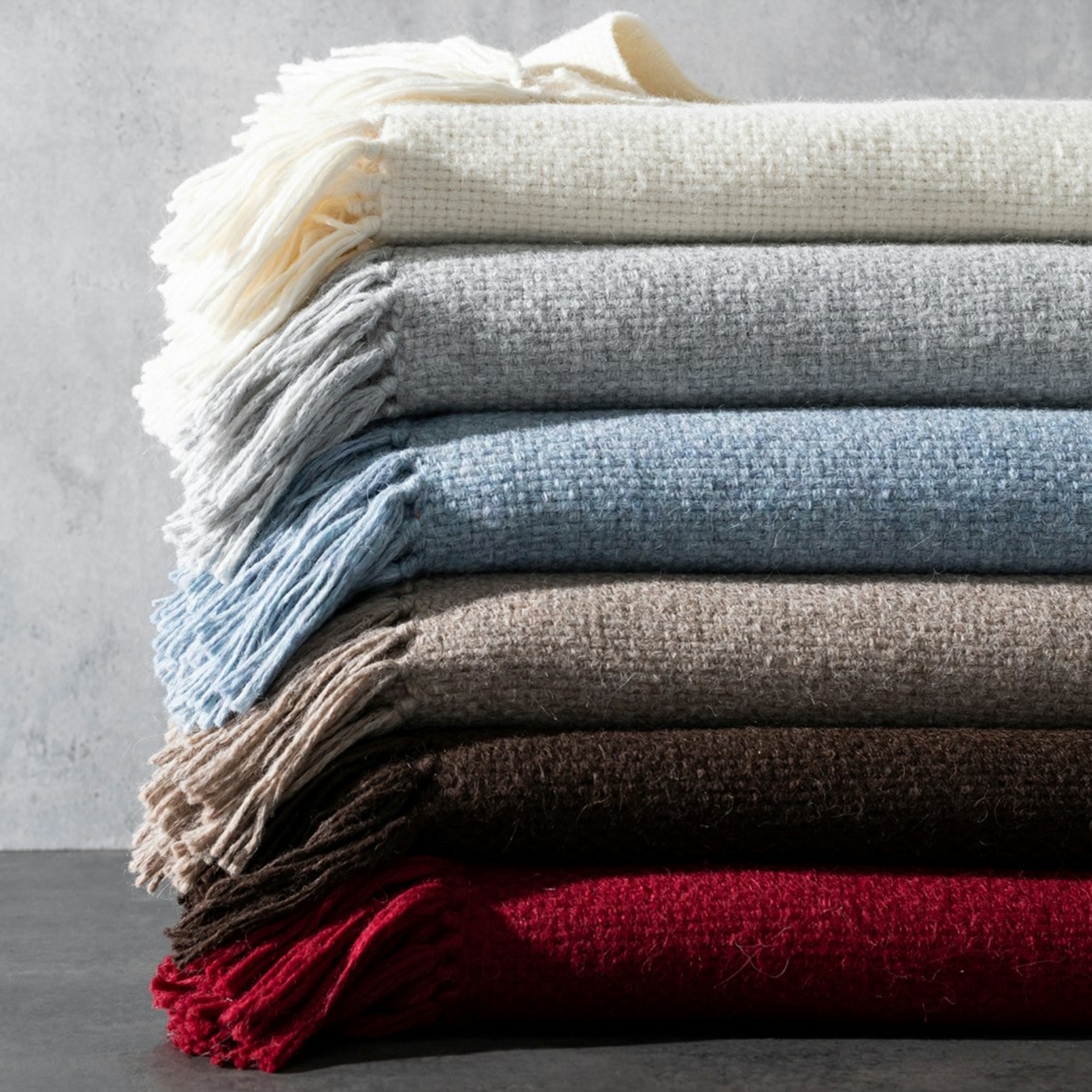 Matouk Lanza Throw Parchment