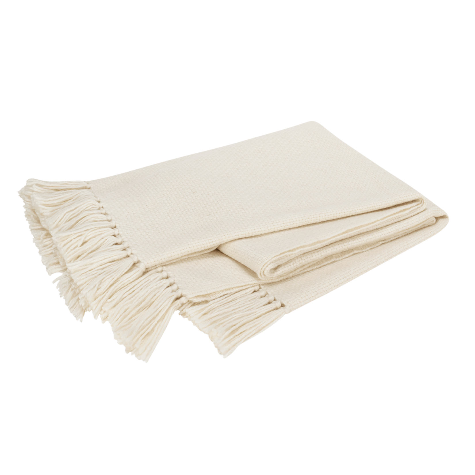 Matouk Lanza Throw Parchment
