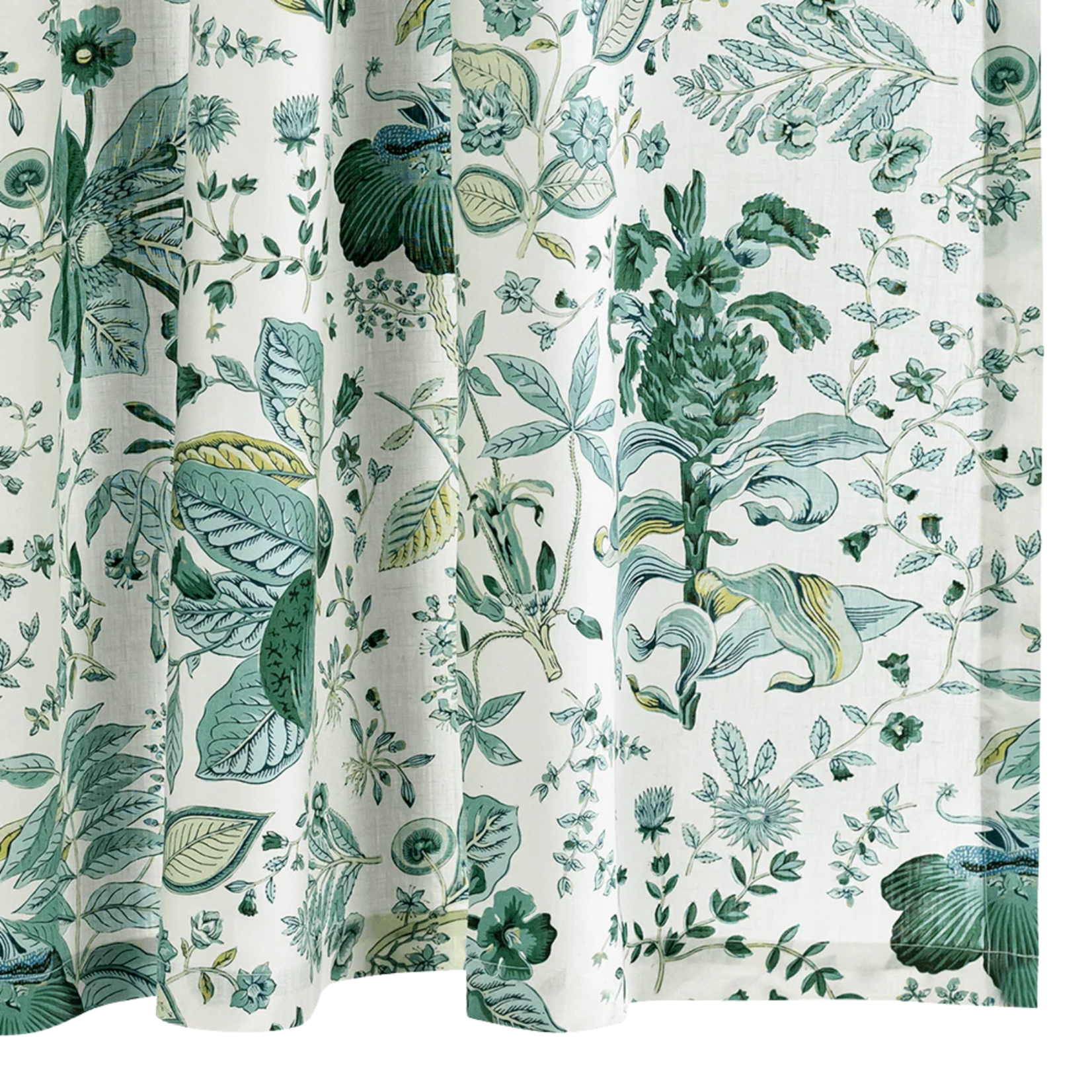 Matouk Matouk Pomegranate Linen Shower Curtain Emerald- 72x84