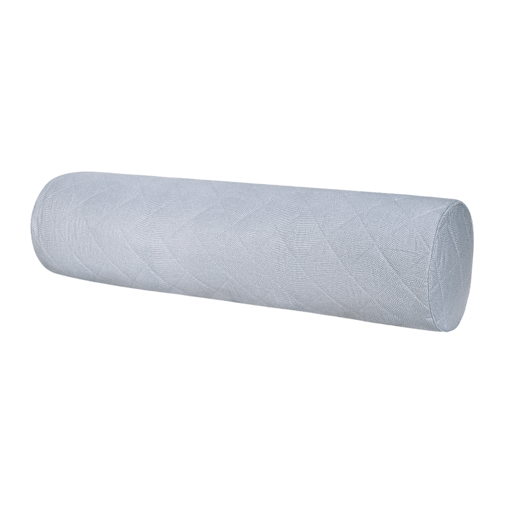 Matouk Jasper Quilted Bolster with Piped Edge Hazy Blue with Insert
