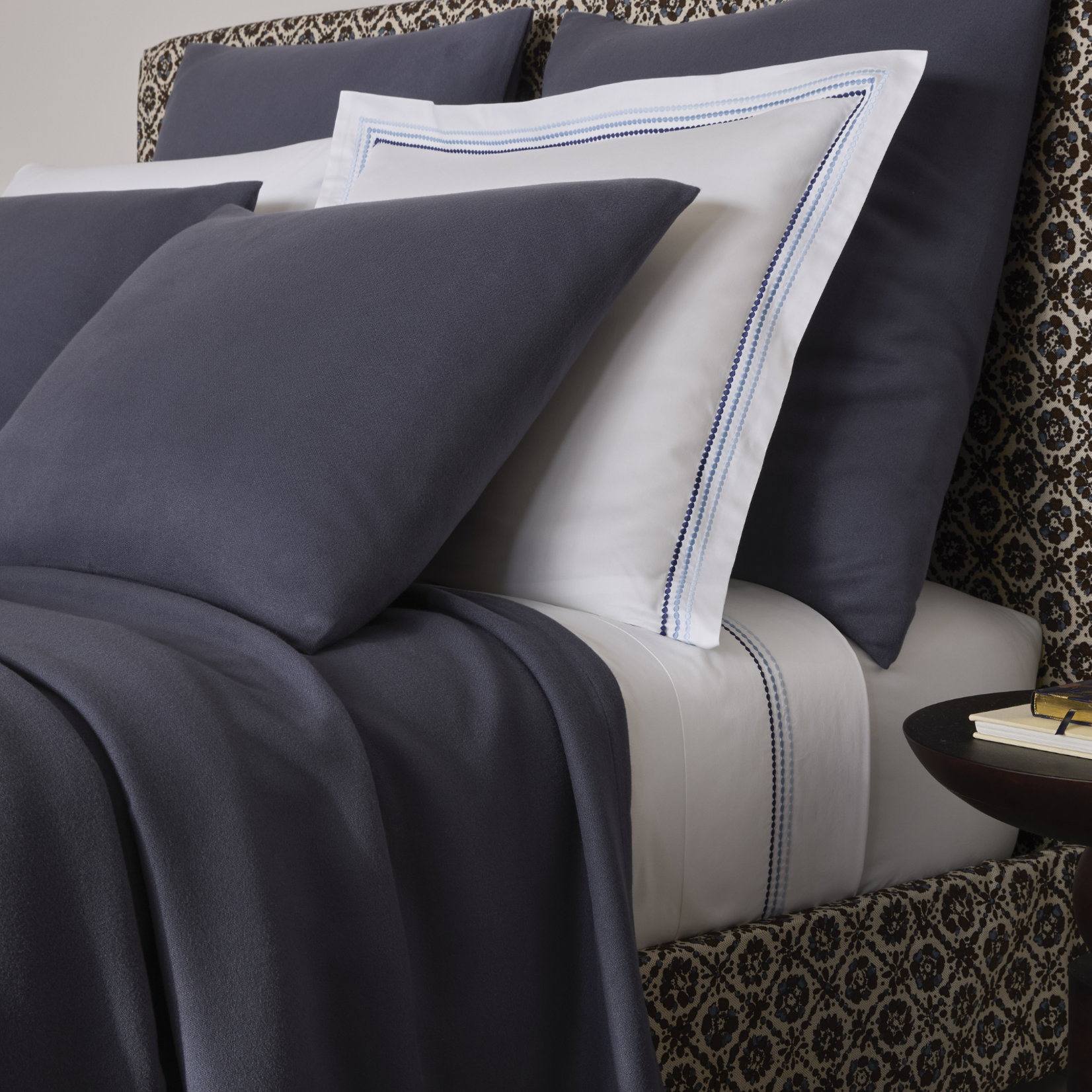 Matouk Matouk Amara Triple Pearl Flat Sheet  Full/Queen  Hazy Pool