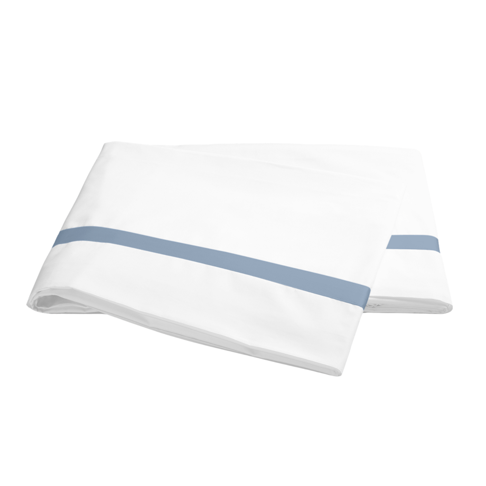 Matouk Matouk Lowell King Flat Sheet Hazy Blue