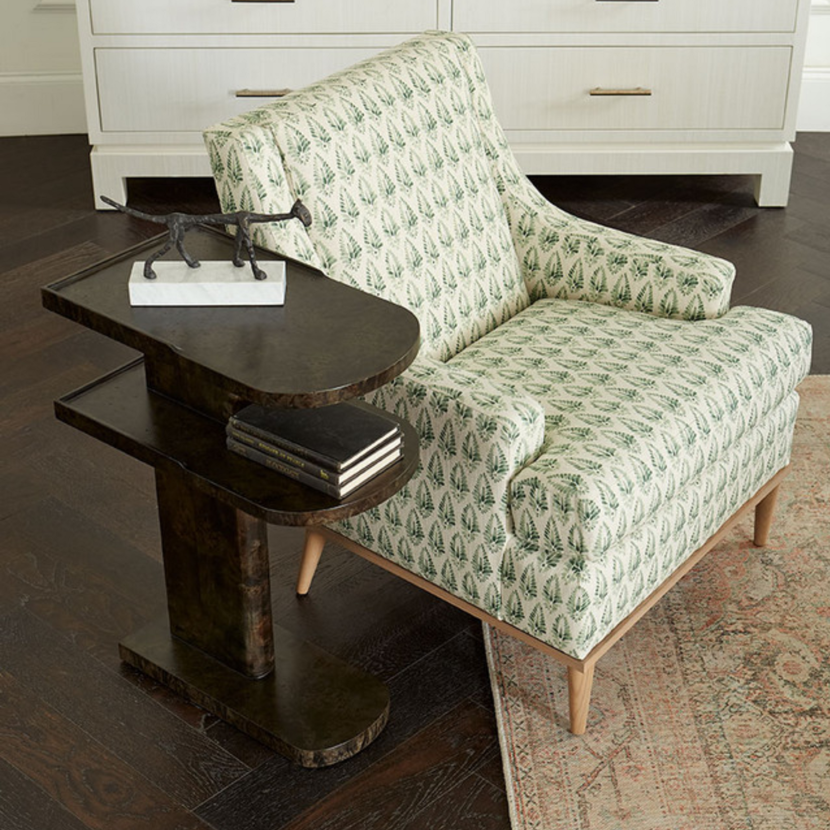 Casey Side Table, Arabica Burl