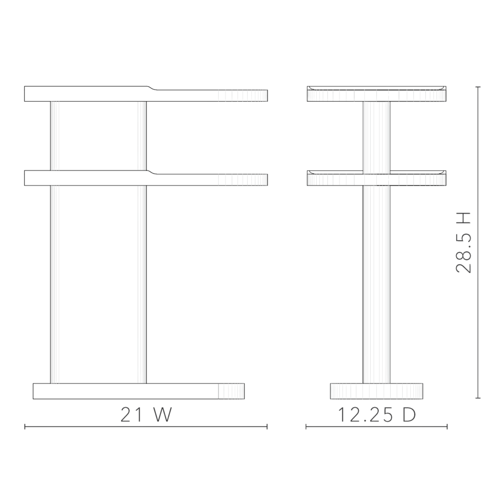Casey Side Table, Arabica Burl