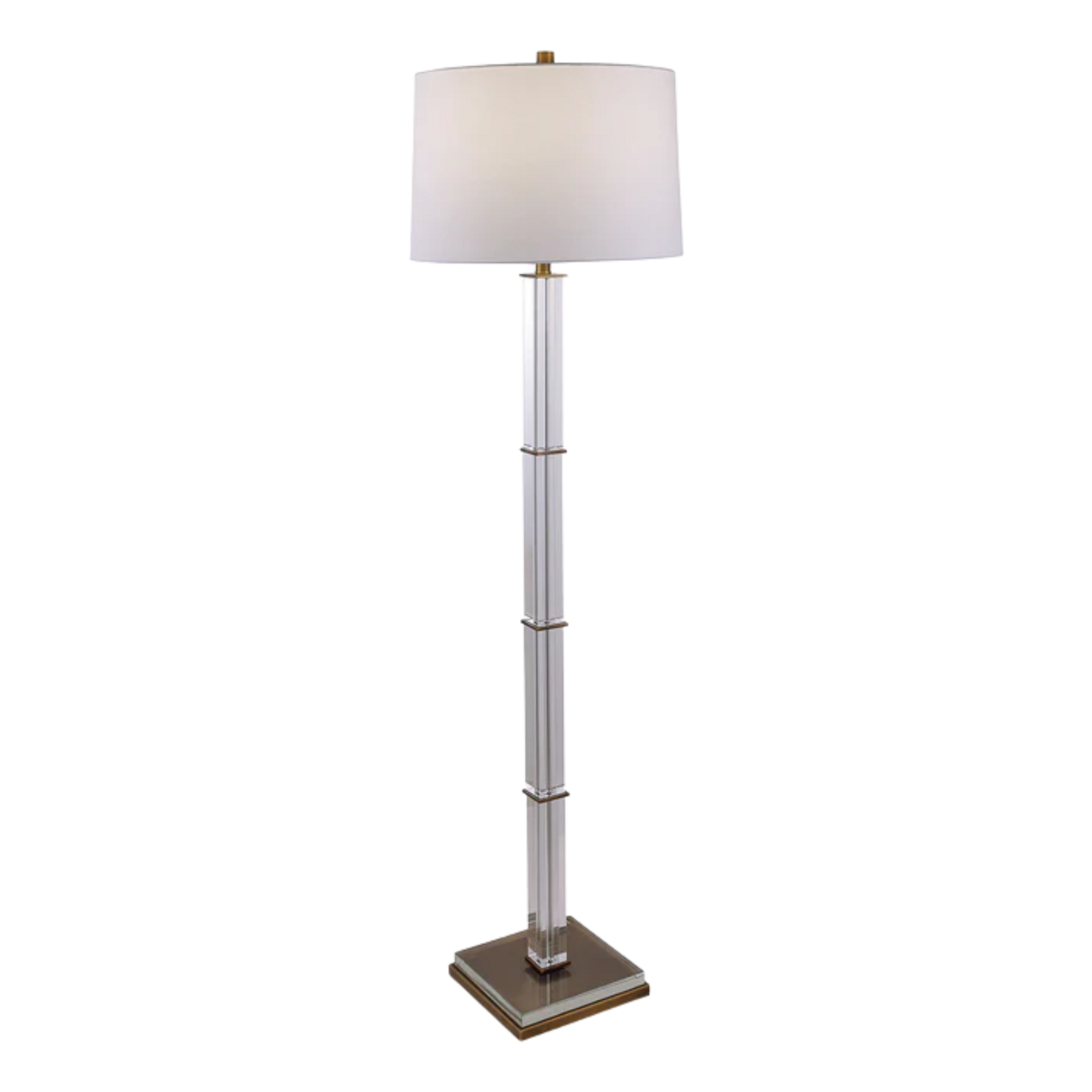 Blake Brass Crystal Floor Lamp
