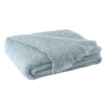 Glacier Blue Brushed Mohair Throw