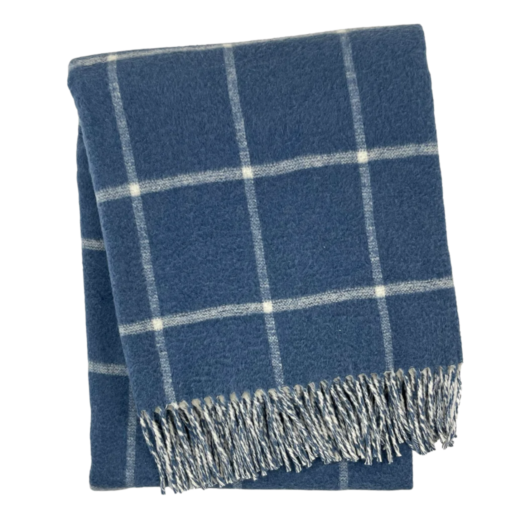 Denim Double Face Windowpane Throw