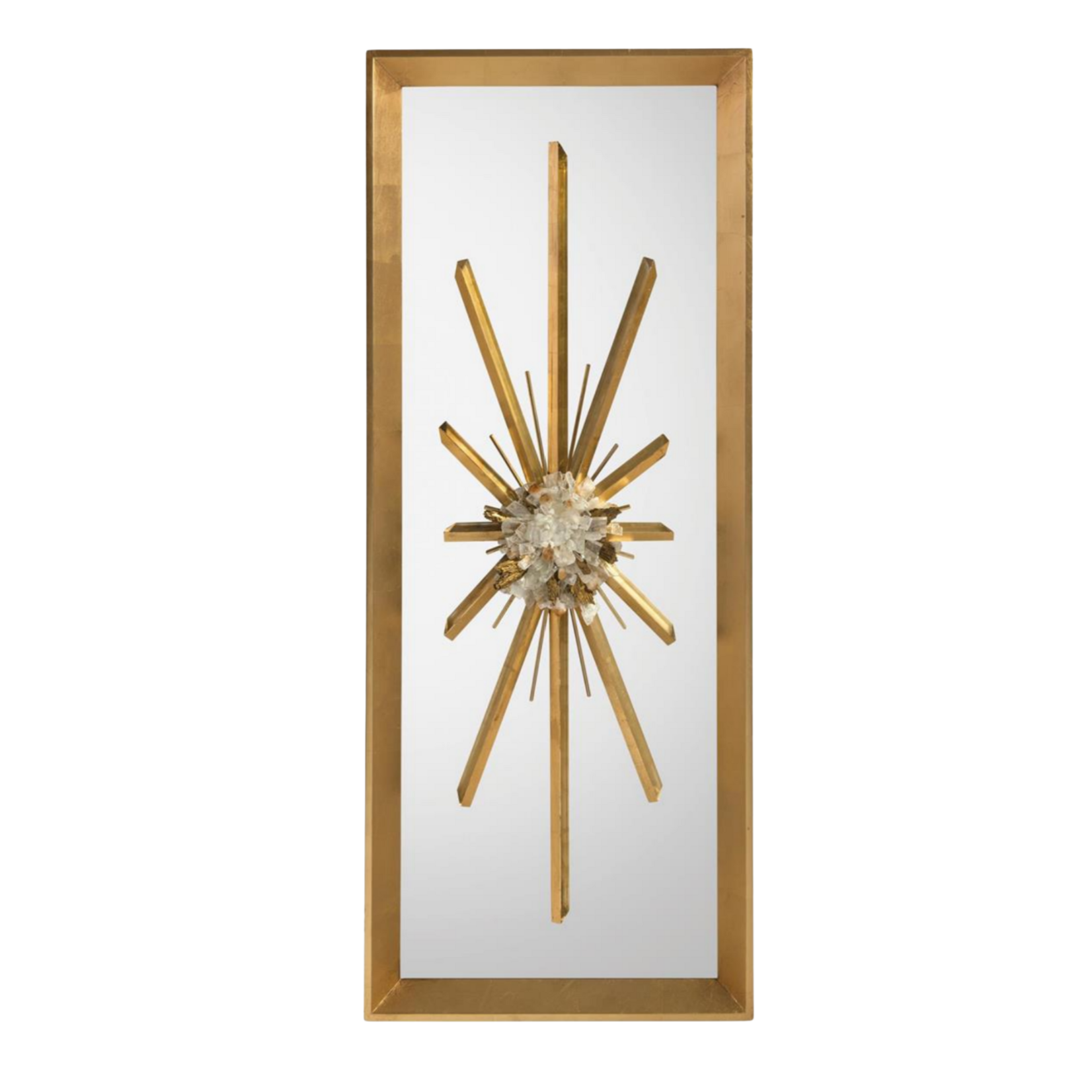 Golden Crystal Burst Mirror