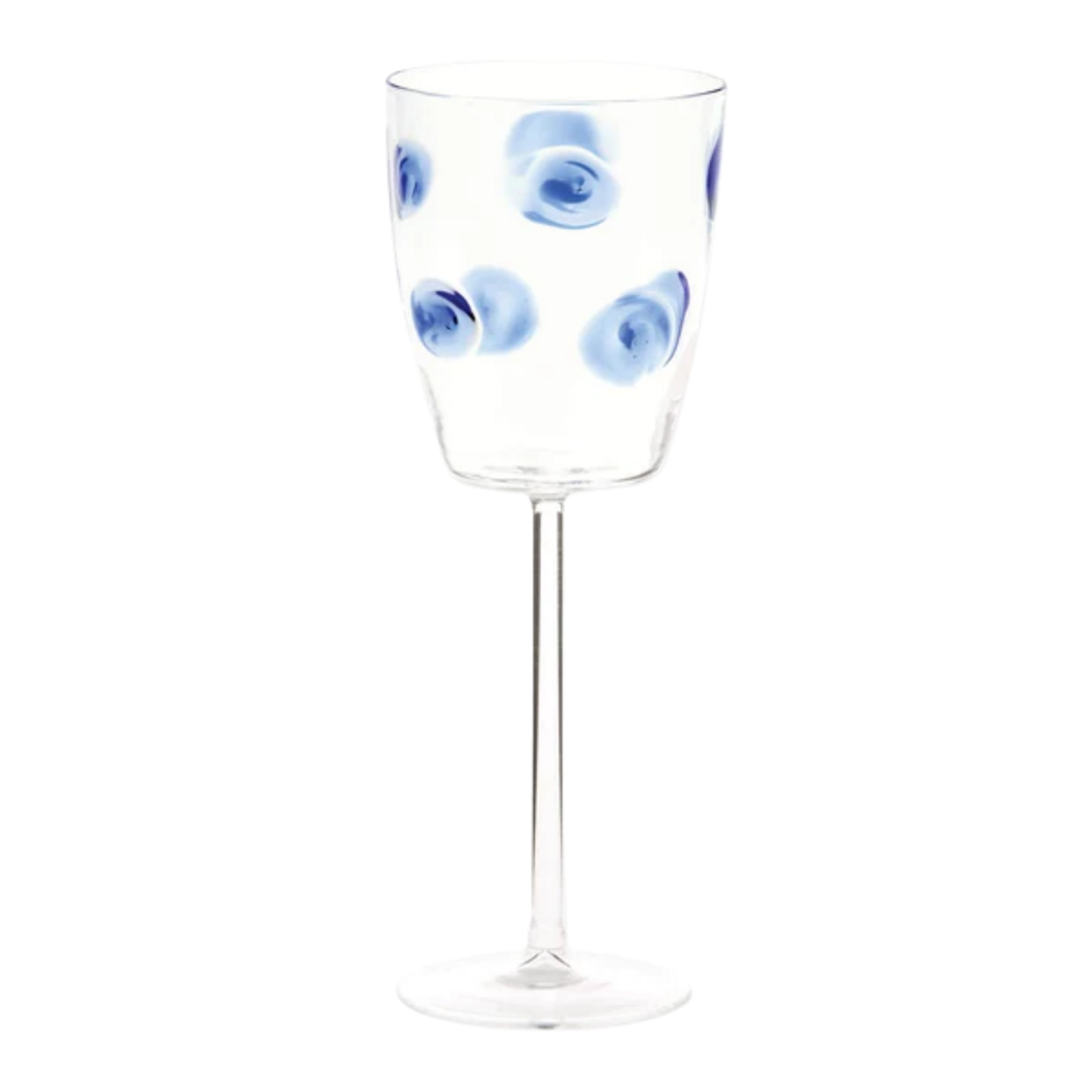 Vietri Drop Blue Wine Glass