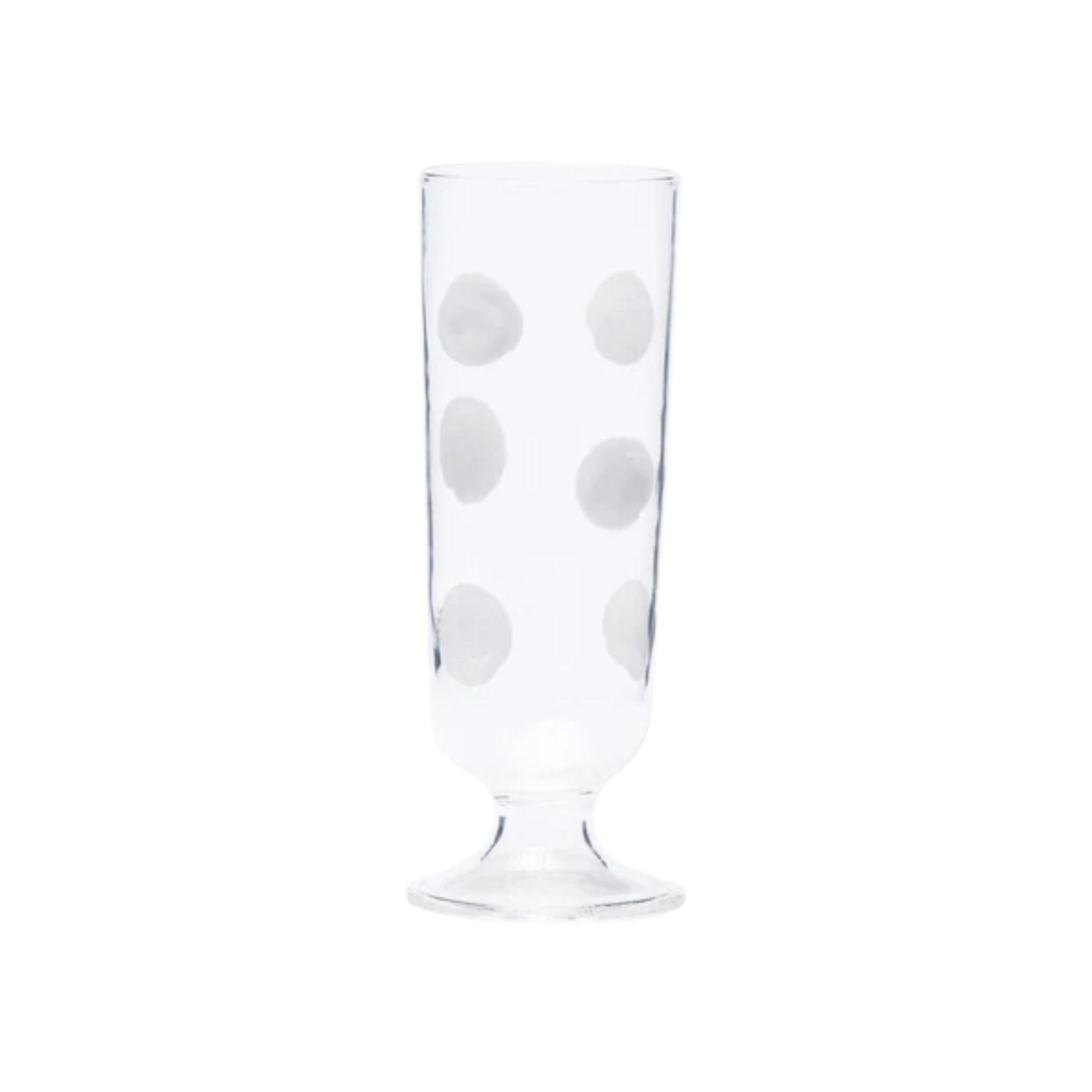 Drop White Champagne Glass