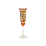 Vietri Regalia Champagne Glass Orange